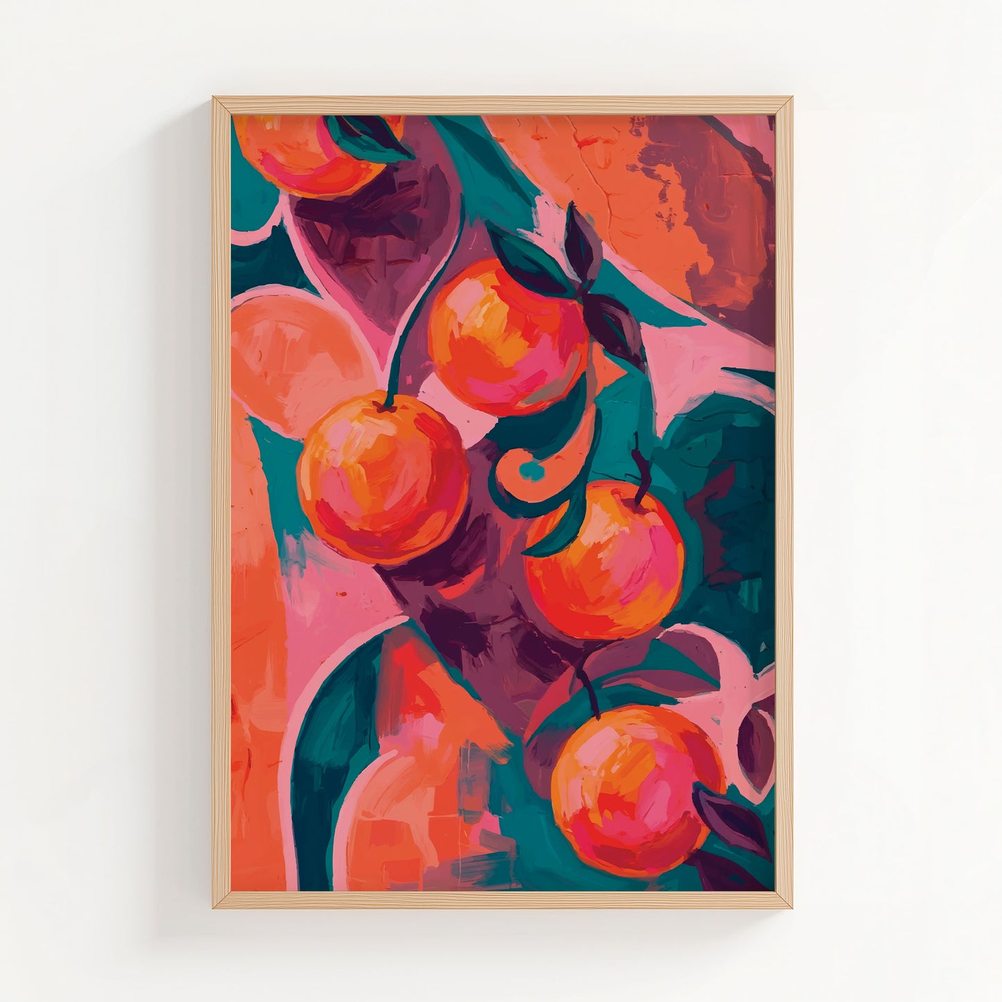 Tangerine Textures Print