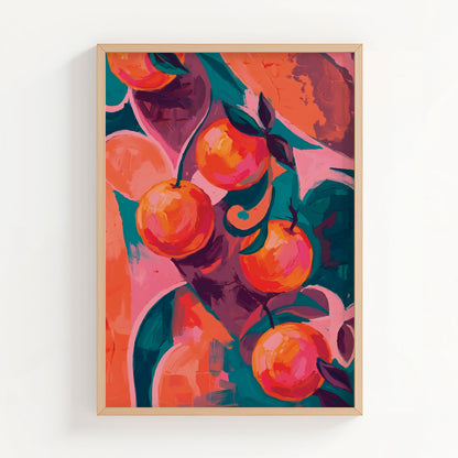 Tangerine Textures Print