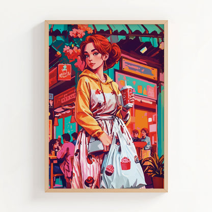 Cafe Girl Charm - Cupcakes & Sweets Print