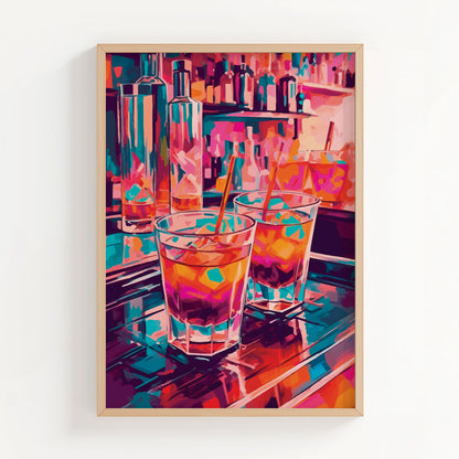 Cheers to the Night Print