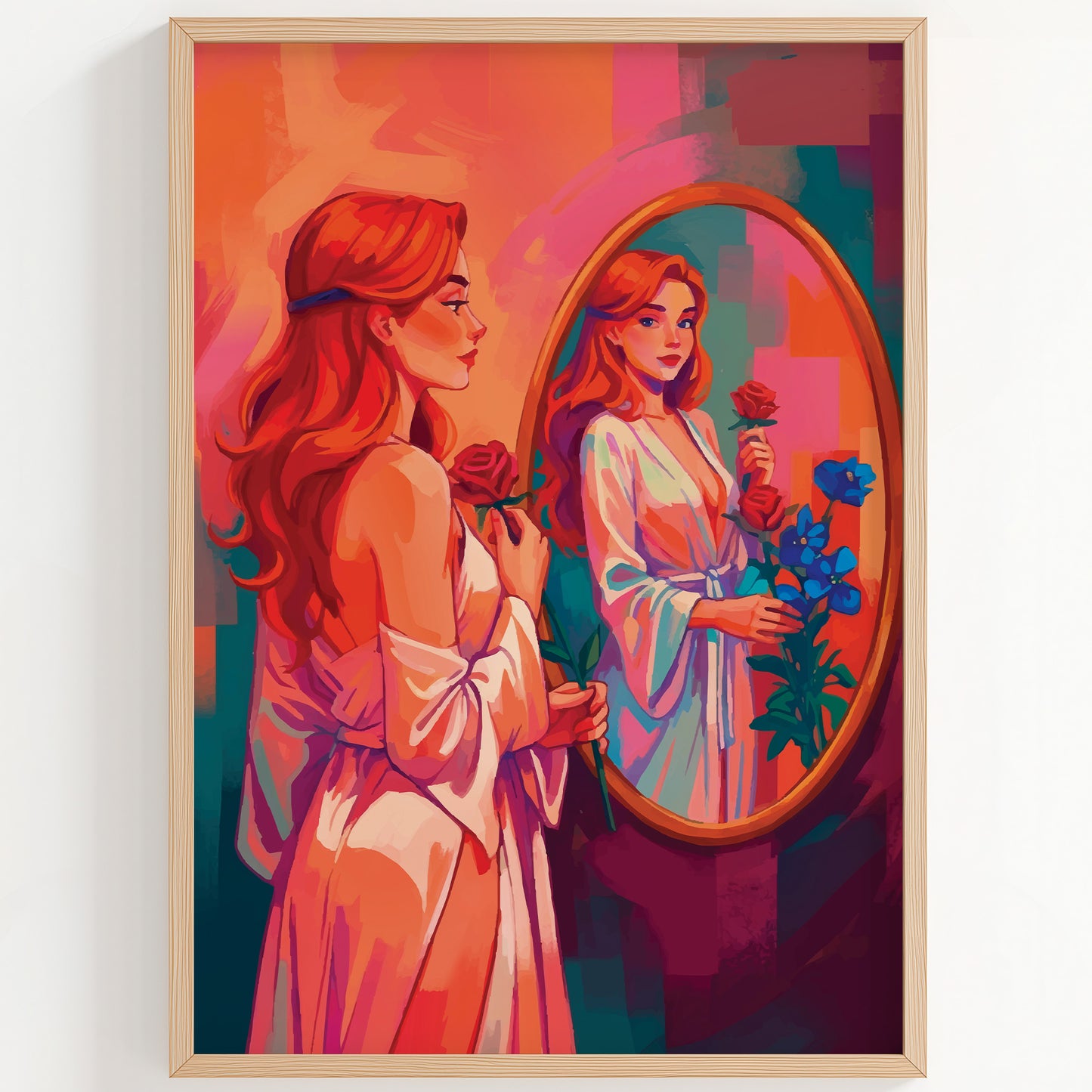 The Woman in the Mirror Print