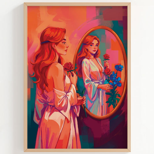The Woman in the Mirror Print