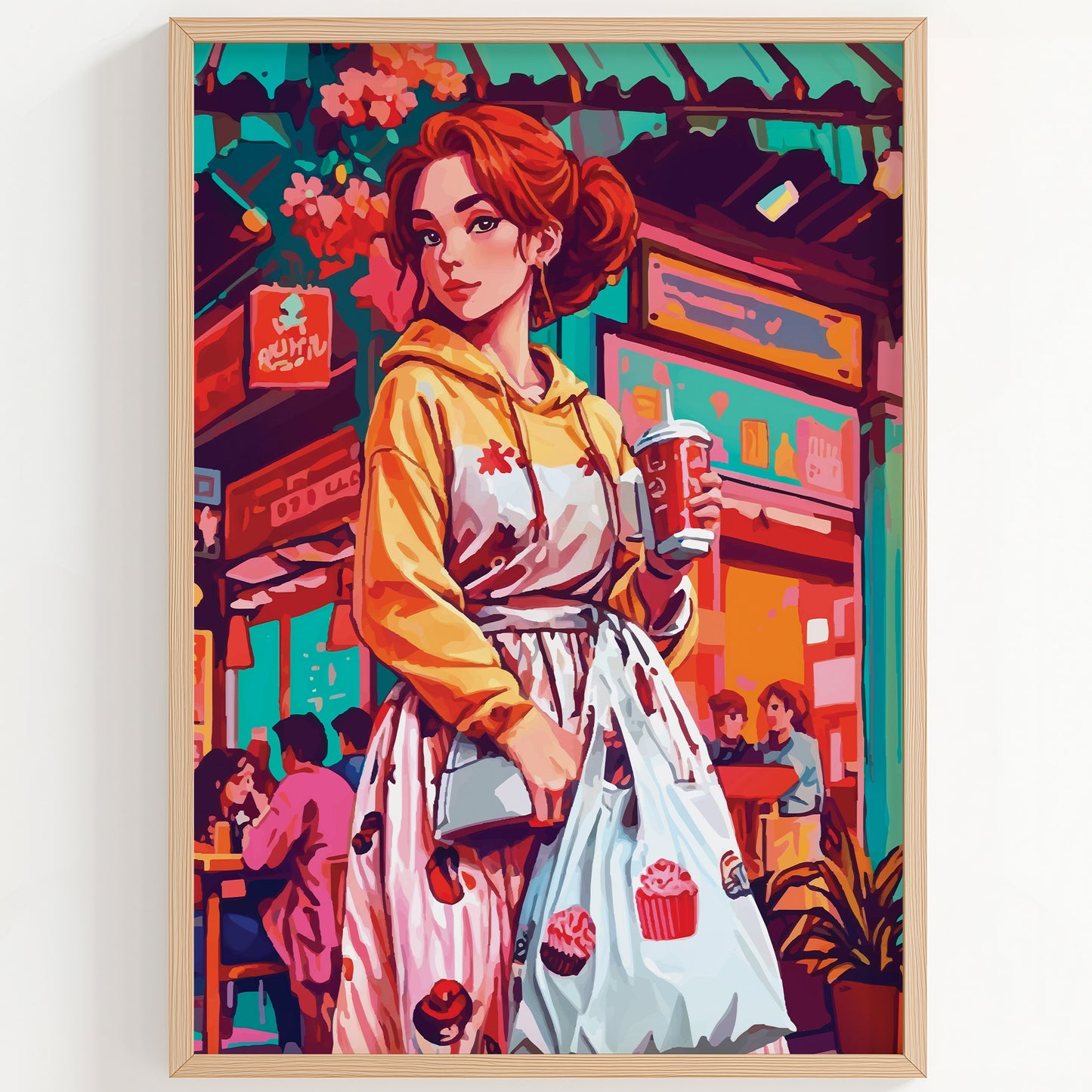Cafe Girl Charm - Cupcakes & Sweets Print