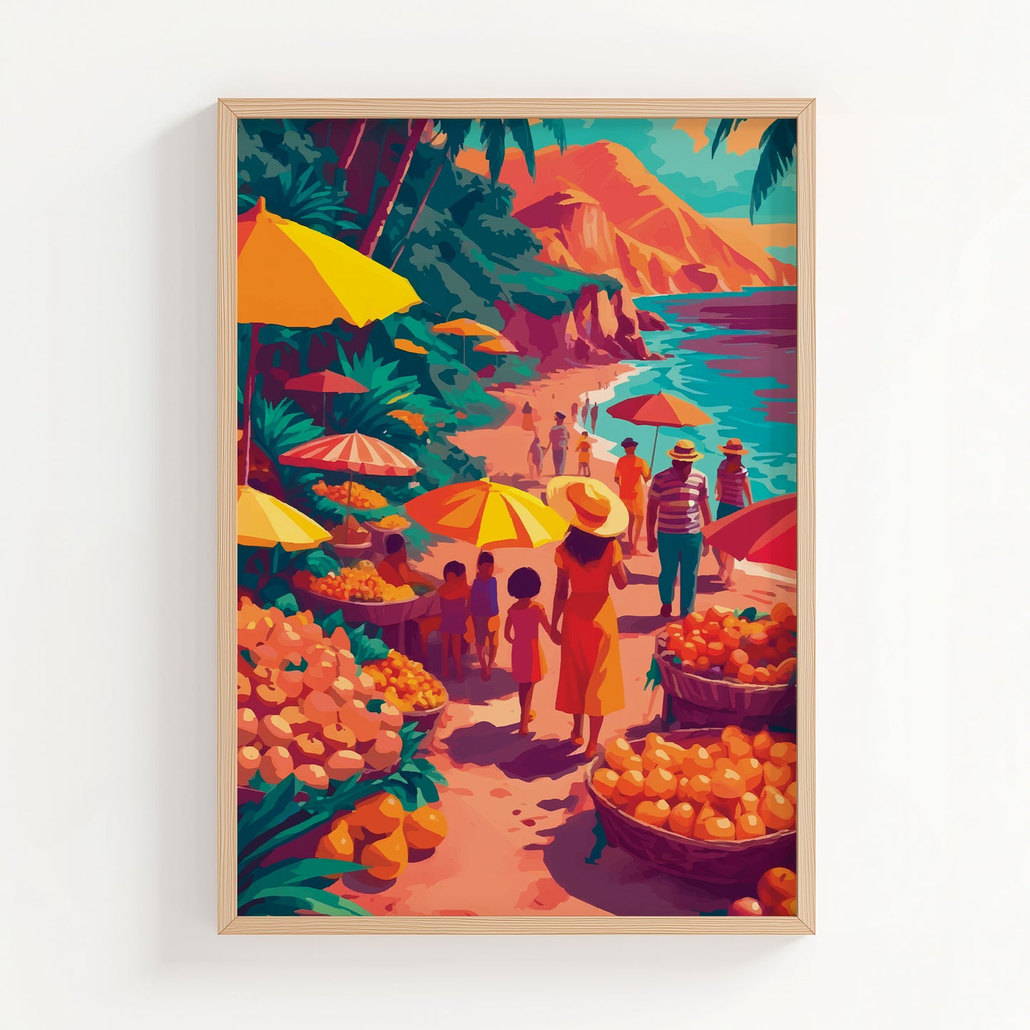 Tropical Beach Market Print