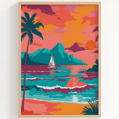 Sail into Paradise Print