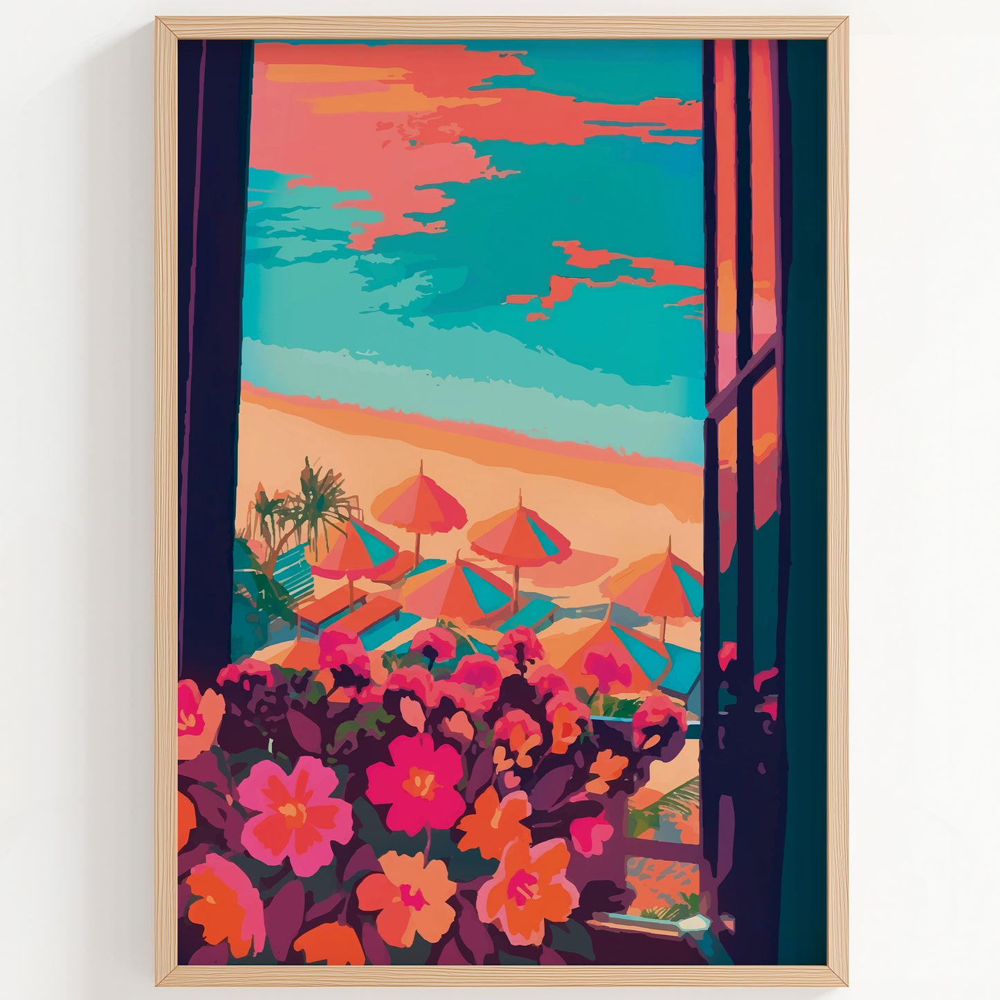 Summer View From The Window Print