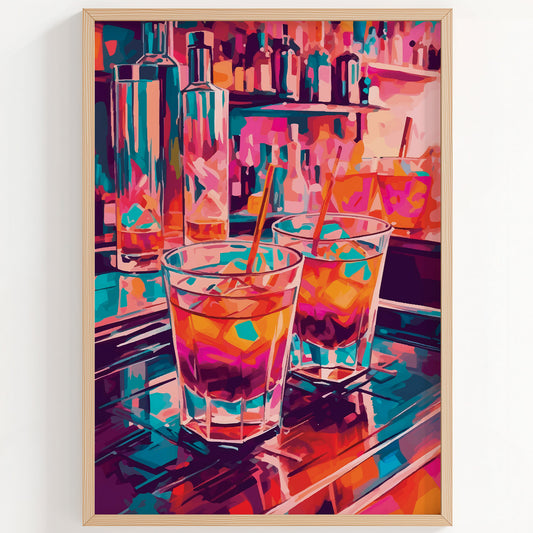 Cheers to the Night Print