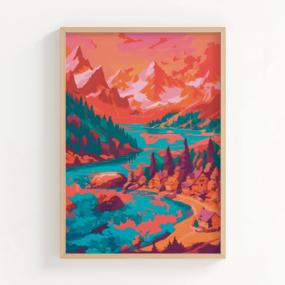 Peaceful Valley Homes Print