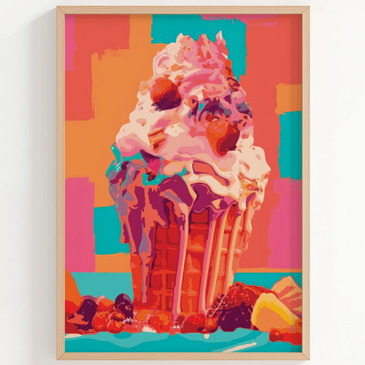 Colorful Ice Cream Sundae Print