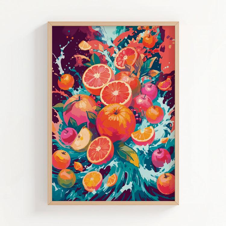 Vibrant Fruit Splash Print