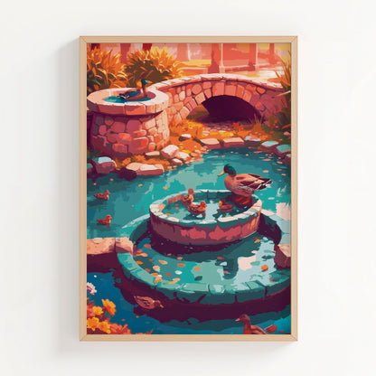 Golden Garden Morning Print