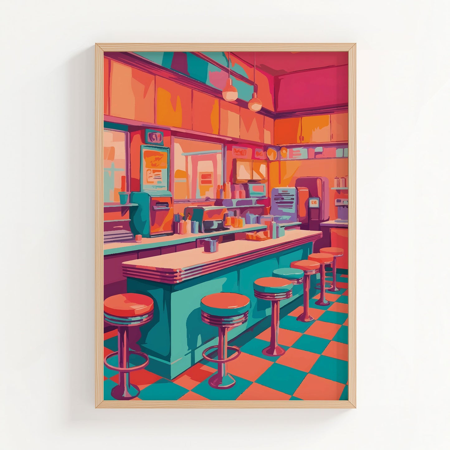 Classic Americana Cafe Print