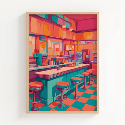 Classic Americana Cafe Print