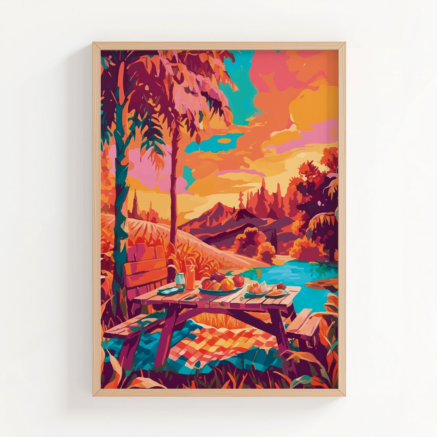 Picnic by the Lake Print