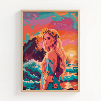 Goddess by the Sea Print