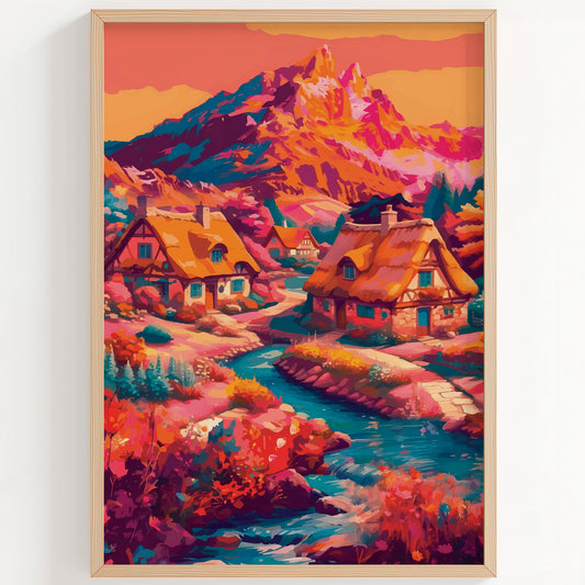 Alpine Cottage Print