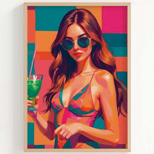 Poolside Elegance Print