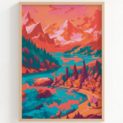 Peaceful Valley Homes Print