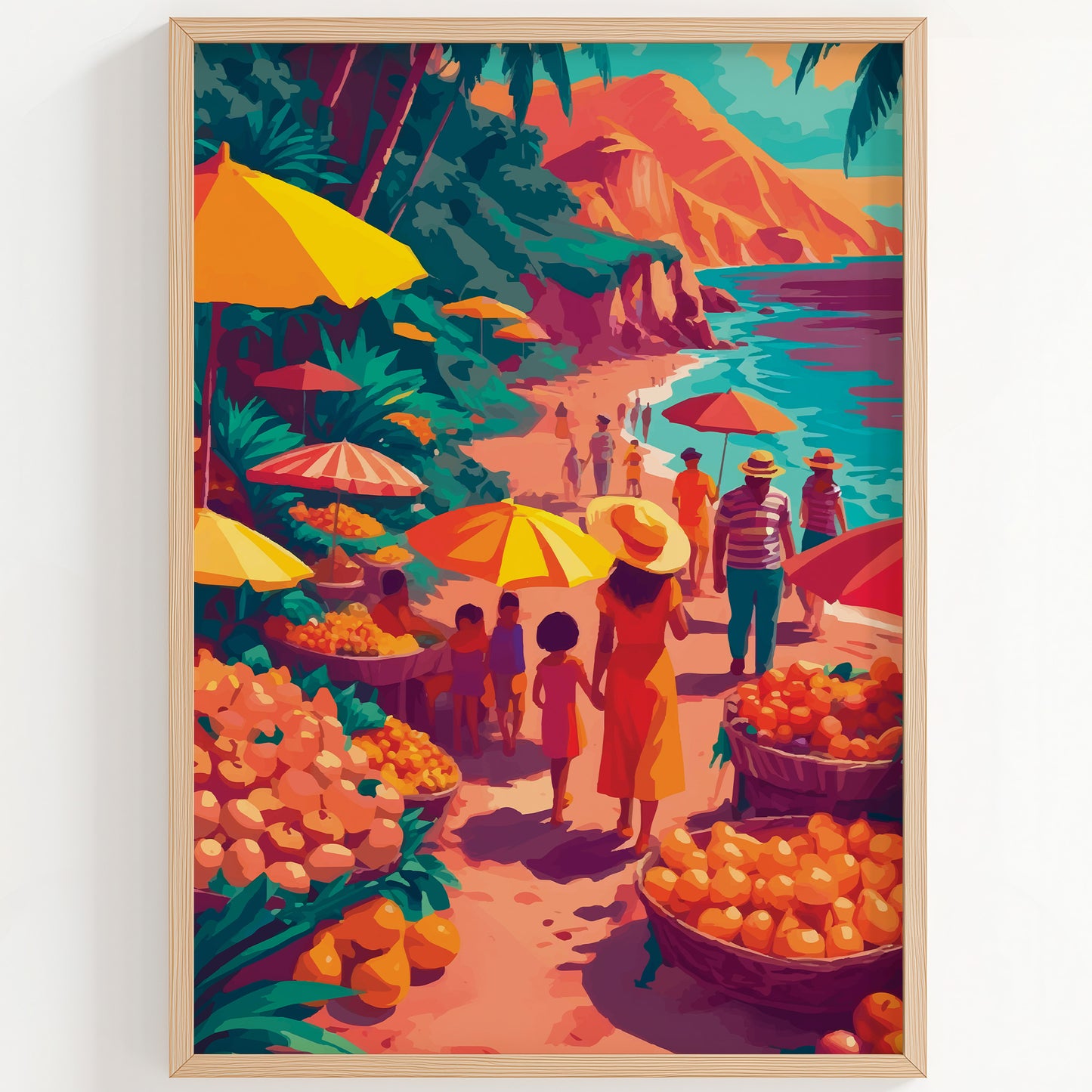 Tropical Beach Market Print