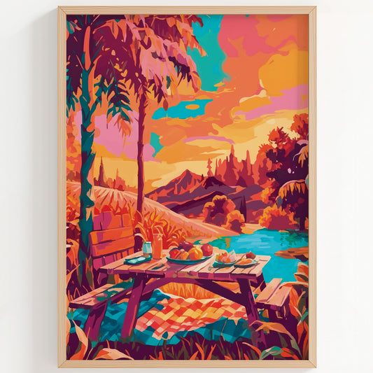 Picnic by the Lake Print
