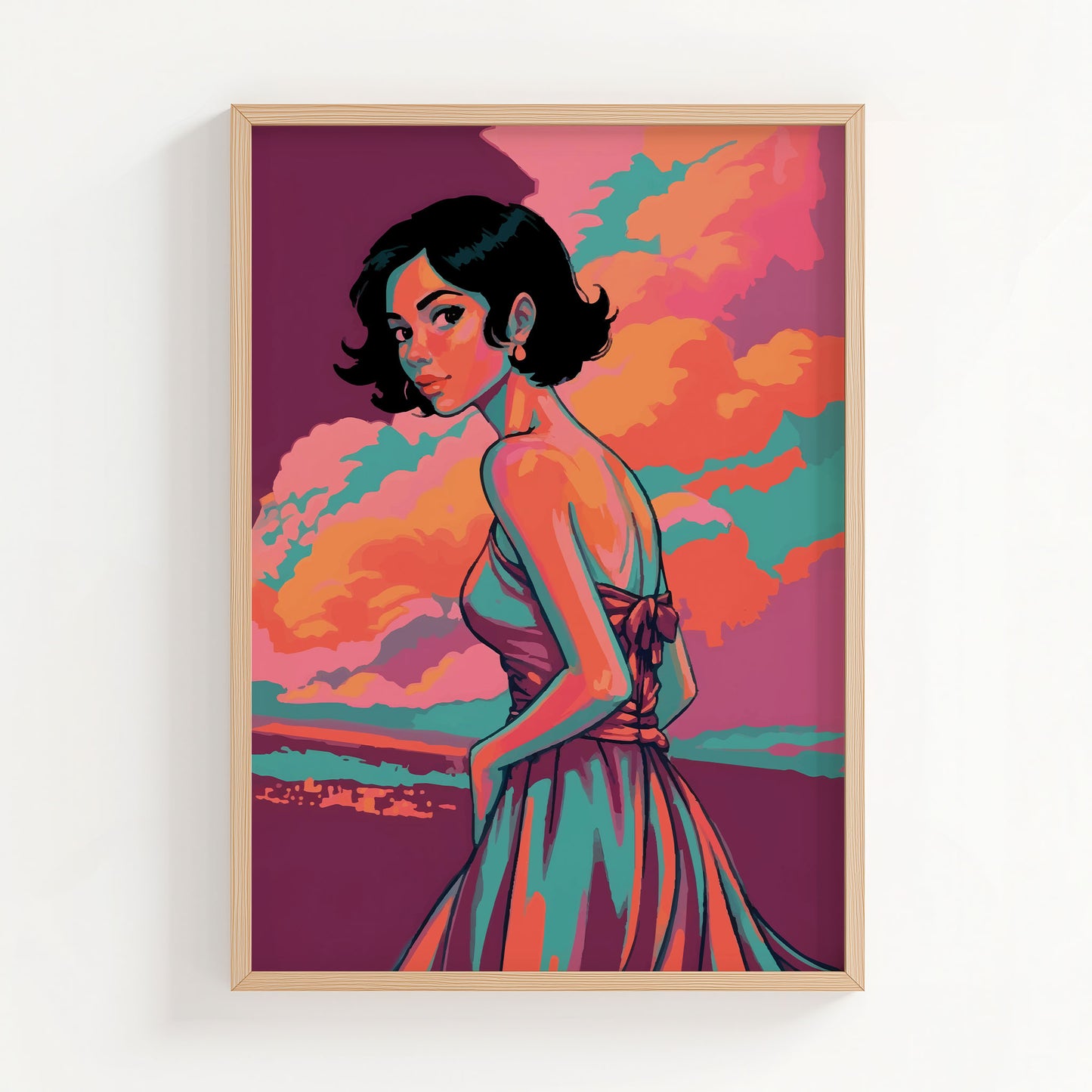 Moody Blue Portrait Print