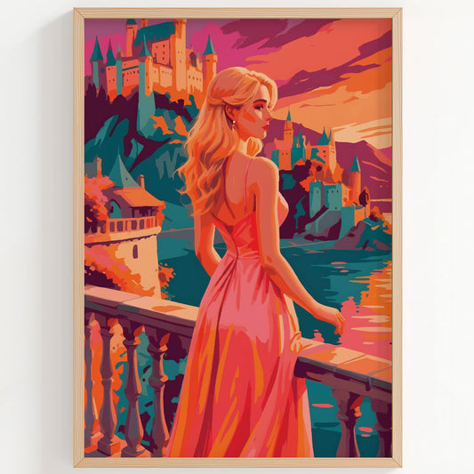 Romance of the Castle Balcony Print