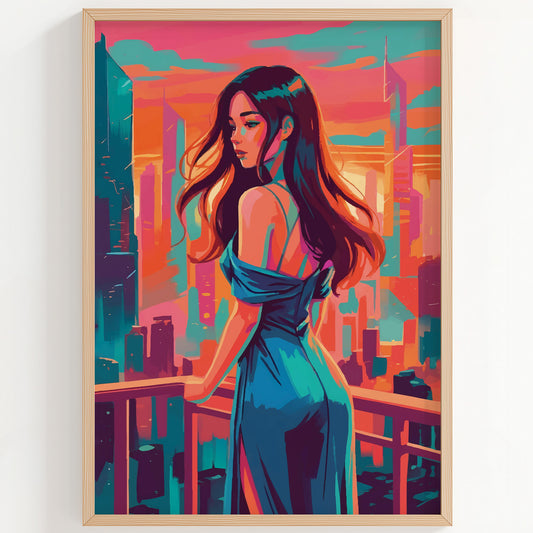 Blue Skyline Print