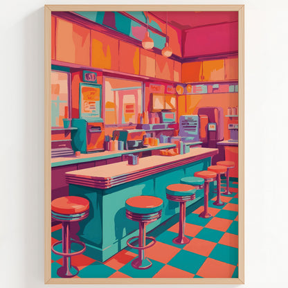 Classic Americana Cafe Print