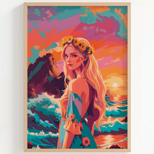Goddess by the Sea Print