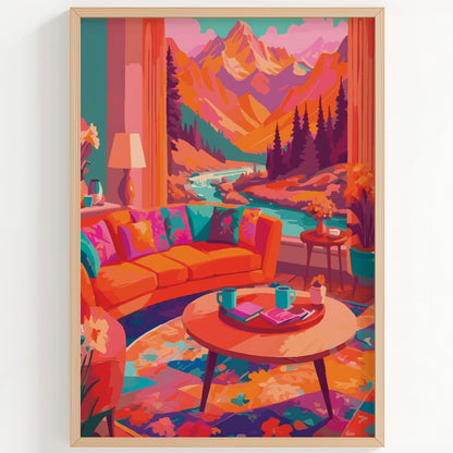 Mountain View - Cozy Interior Print