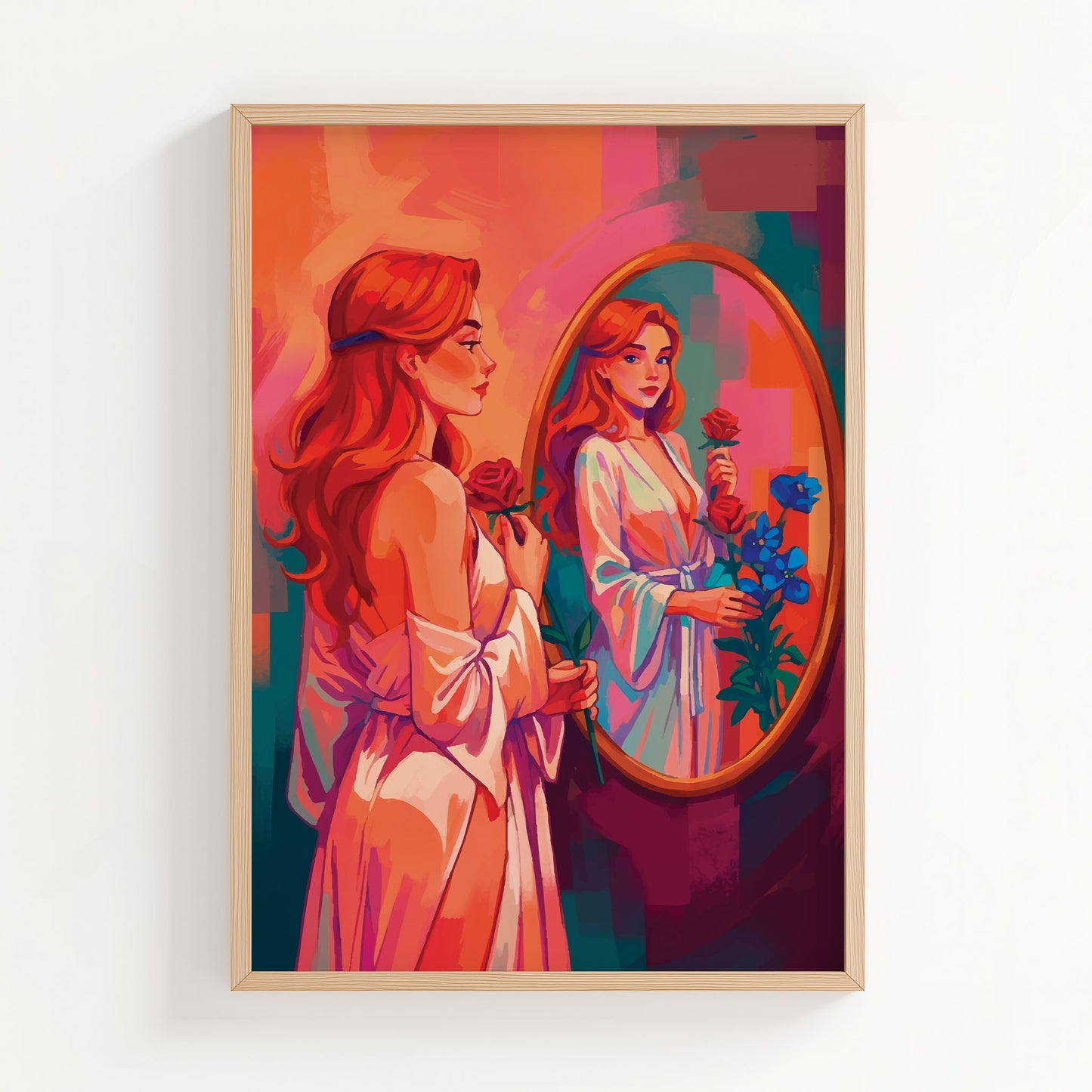 The Woman in the Mirror Print