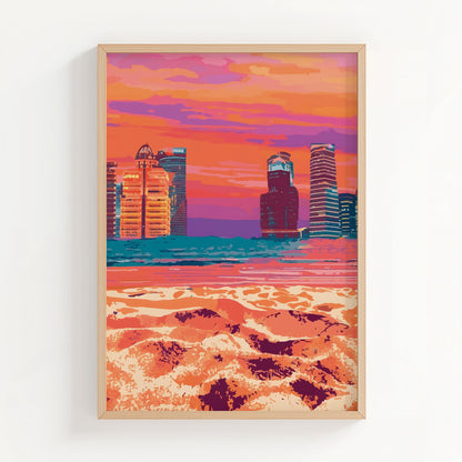 Cityscape Beach Print