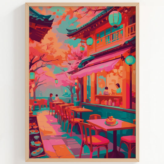 Cherry Blossom Cafe Print