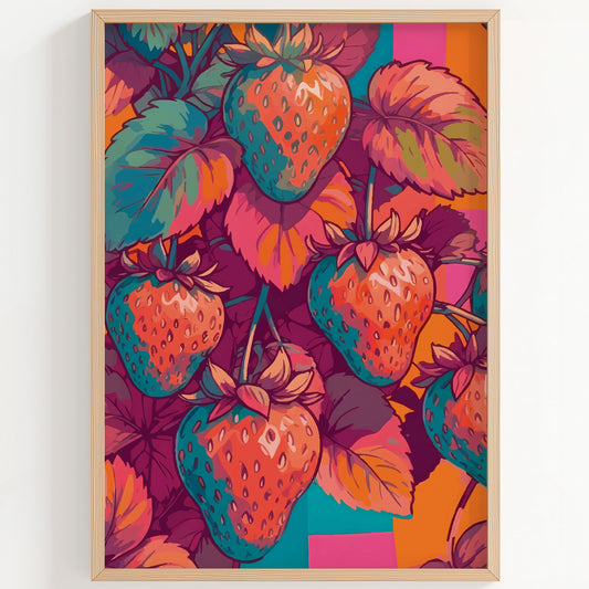 Red Strawberries Print