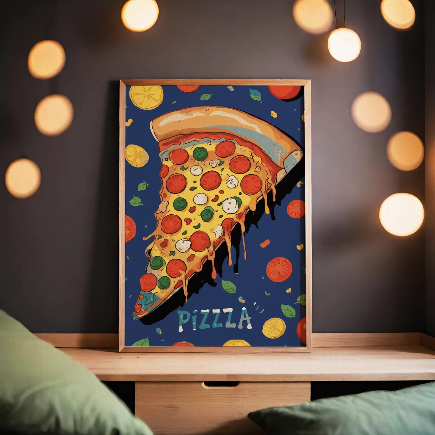 Gourmet Pizza - Retro Print - SweetPixelCreations