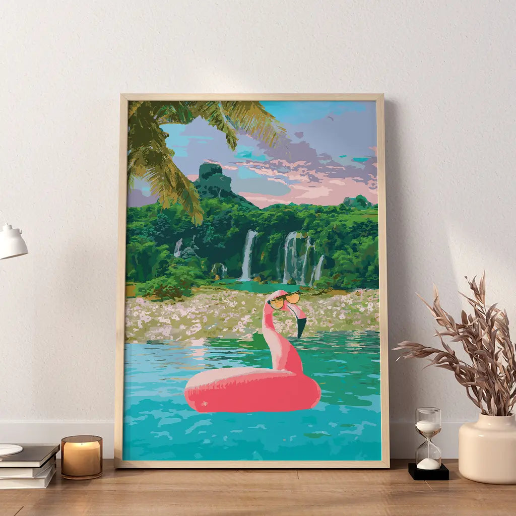 Cool Flamingo - Wall Art - SweetPixelCreations