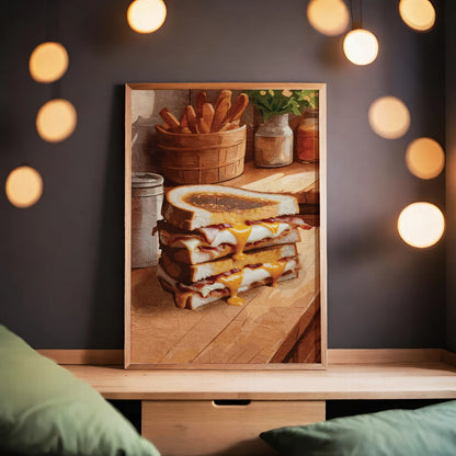 Bacon-Grilled Cheese Sandwich Print - SweetPixelCreations