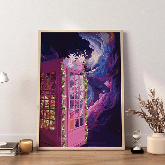 Pink Phone Booth Art Print - SweetPixelCreations