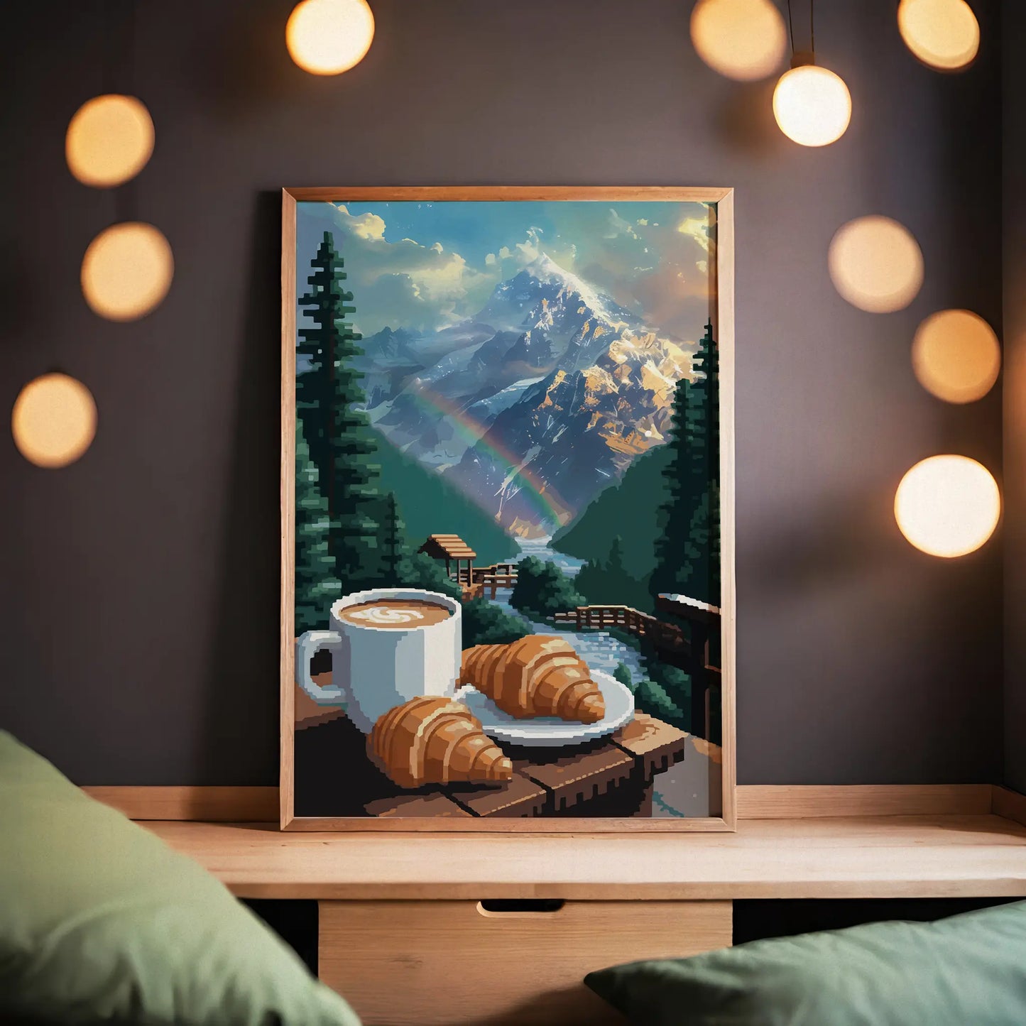 Mountain Breakfast Pixel Print - SweetPixelCreations