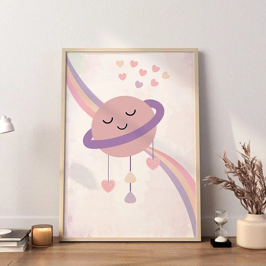 Smiling Planet Nursery Wall Decor - SweetPixelCreations